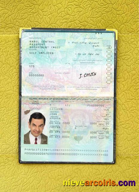 Afghanistan passport photolook